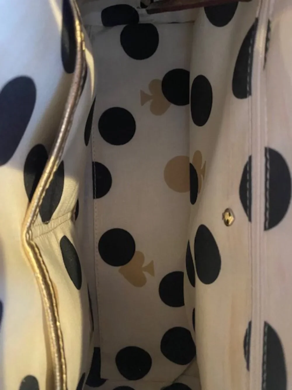 Kate Spade Gold leather handbag